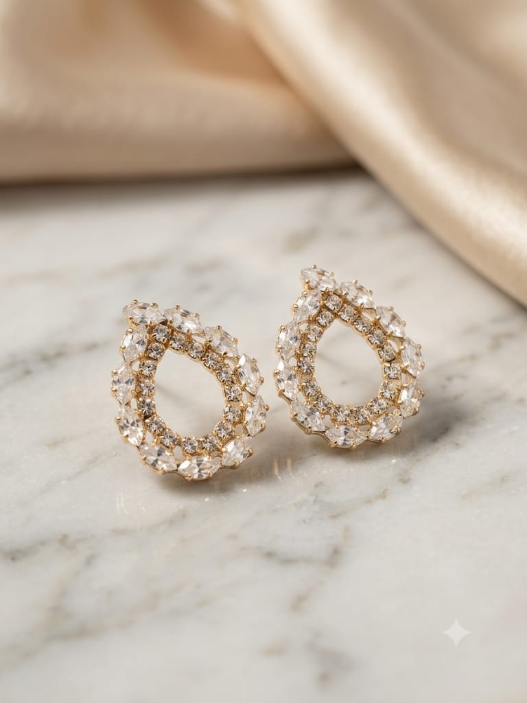 Luxury Crystal Teardrop Halo Earrings