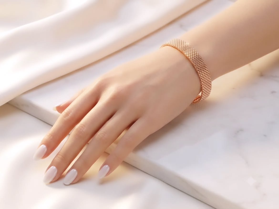 Textured Mesh Statement Bracelet