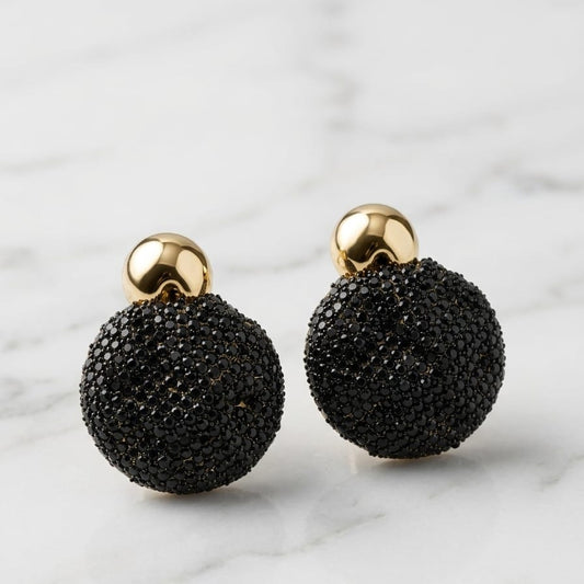 Luxury Crystal Ball Stud Earrings