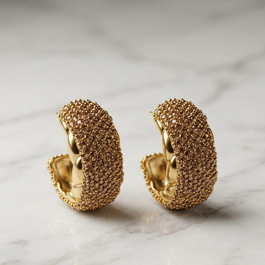Royal Shine Hoop Earrings
