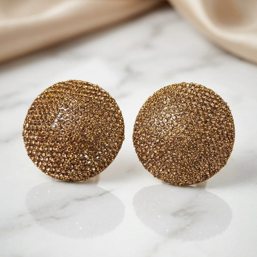 Luxury Crystal Ball Stud Earrings