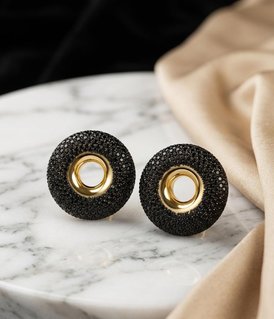 Luxury Crystal Halo Stud Earrings