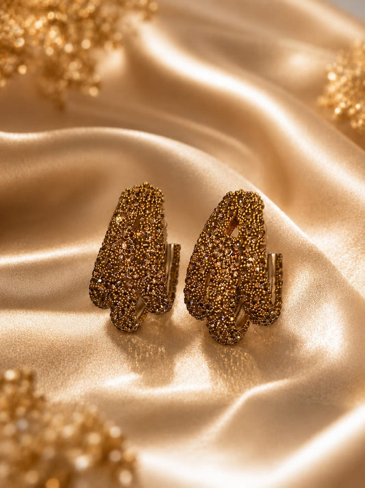 Luxury Crystal Pavé Hoop Earrings