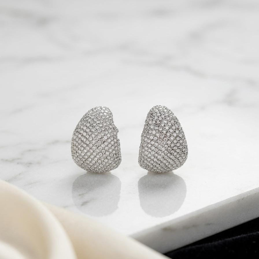 Glamour Crystal Huggie Earrings