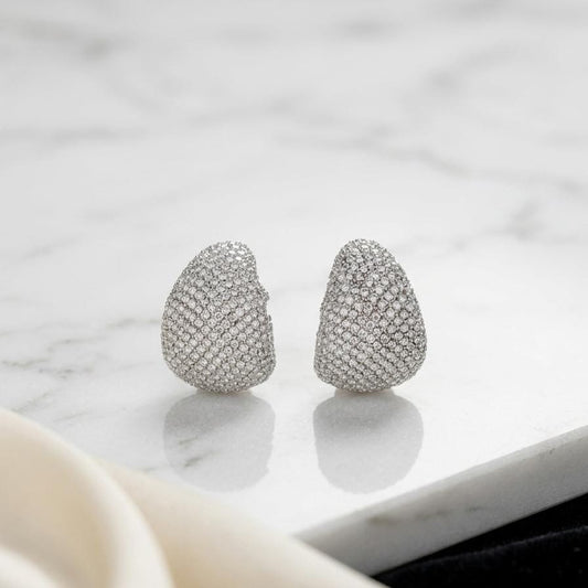 Glamour Crystal Huggie Earrings
