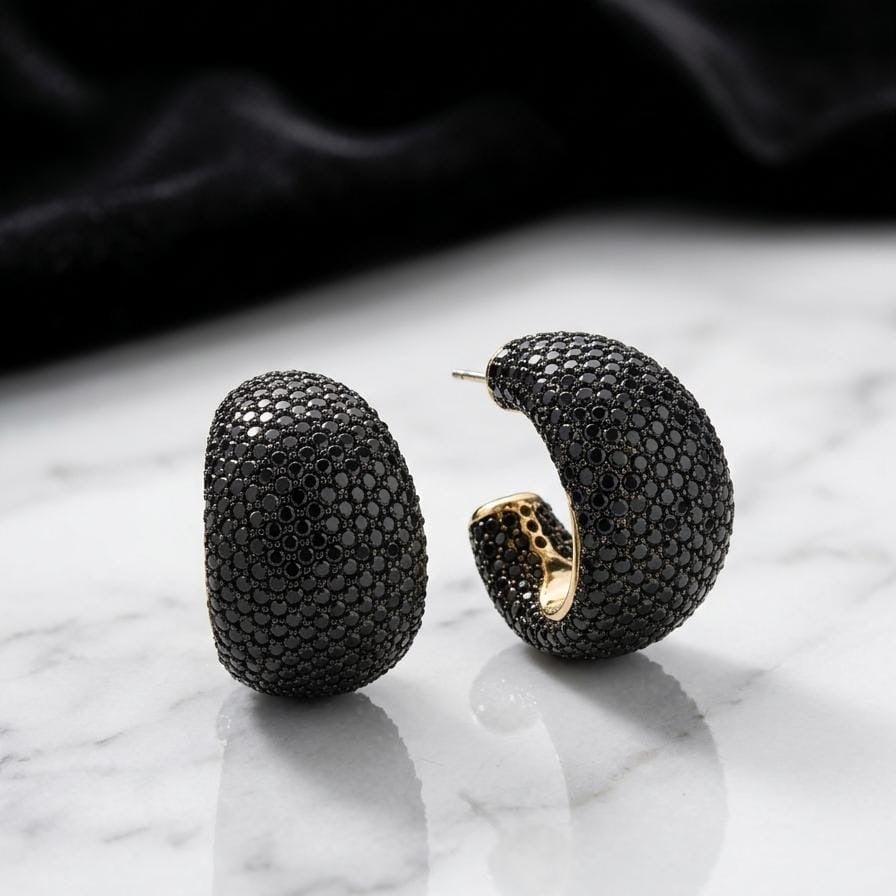Glamour Crystal Huggie Earrings