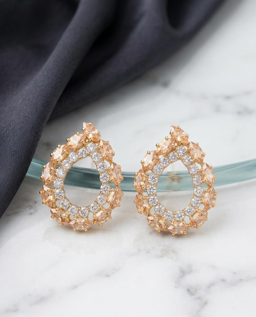 Luxury Crystal Teardrop Halo Earrings