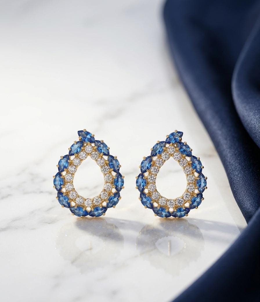Luxury Crystal Teardrop Halo Earrings