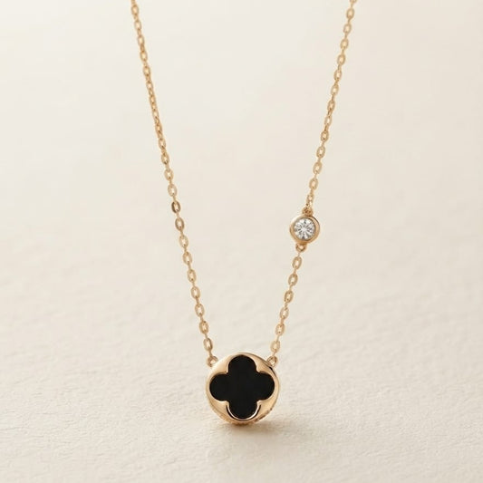 Black Clover Charm Pendant Necklace