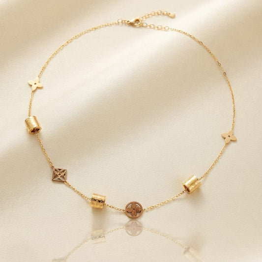 Elegant Gold Charm Pendant Necklace for Women