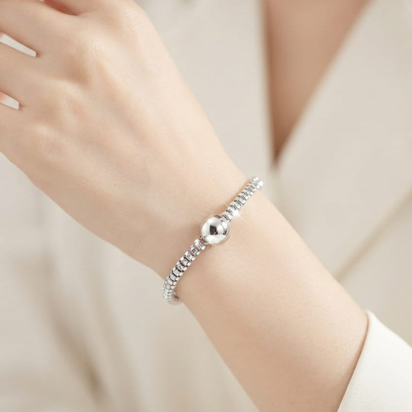 Luxury Adjustable Bracelet for Women – Elegant Crystal Ball Bracelet (Gold & Silver Designs)
