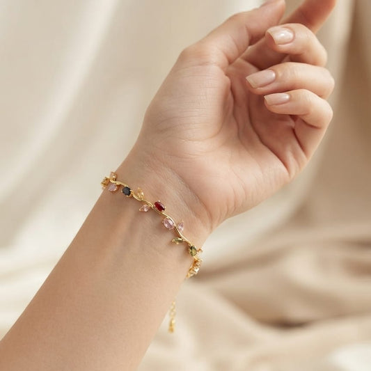 Tulip Crystal Bracelet Multi-Color – Anti-Tarnish
